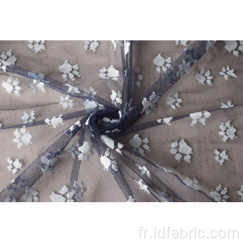 Tissu de dentelle en nylon polyester motif patte